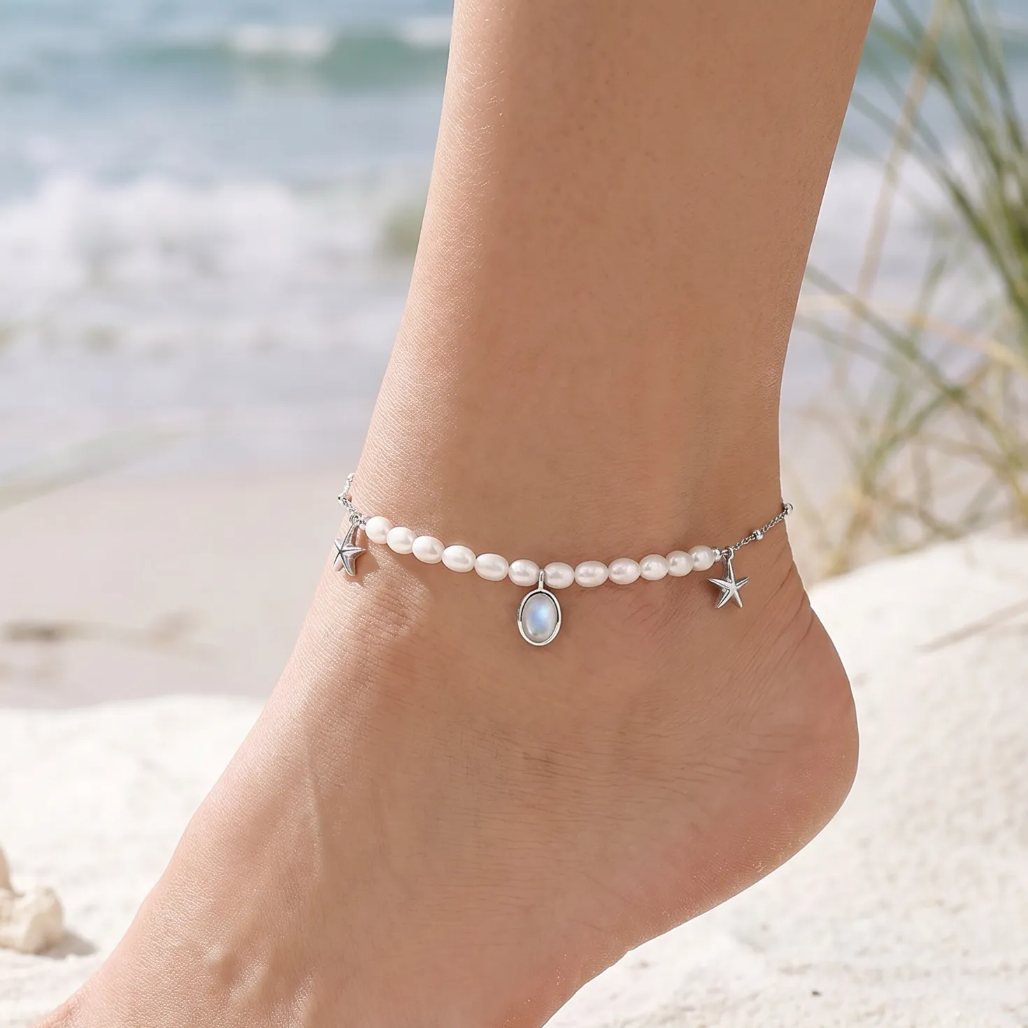 Starfish and Pearl Anklet sold by Selenichast product image thumbnail 4