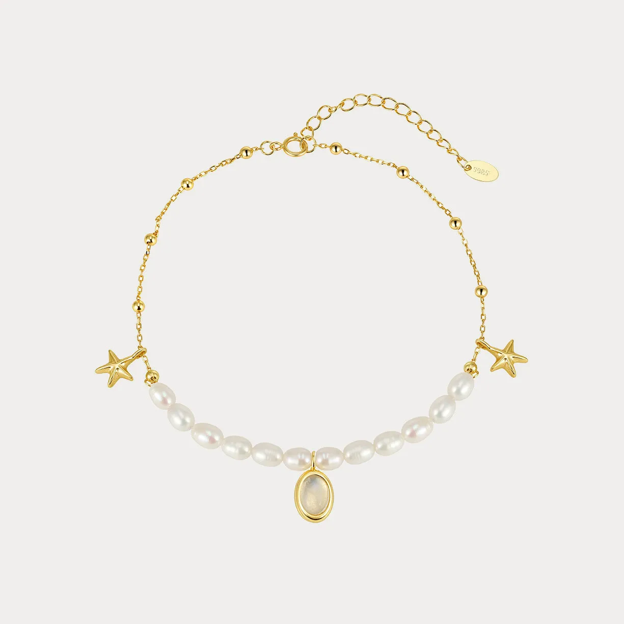 Starfish and Pearl Anklet sold by Selenichast