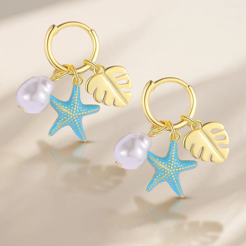 Starfish Huggie Earrings sold by Selenichast product image thumbnail 4