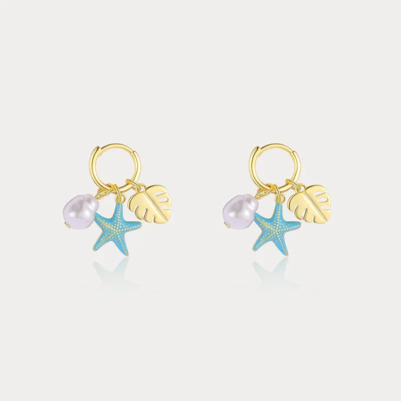 Starfish Huggie Earrings made by Selenichast