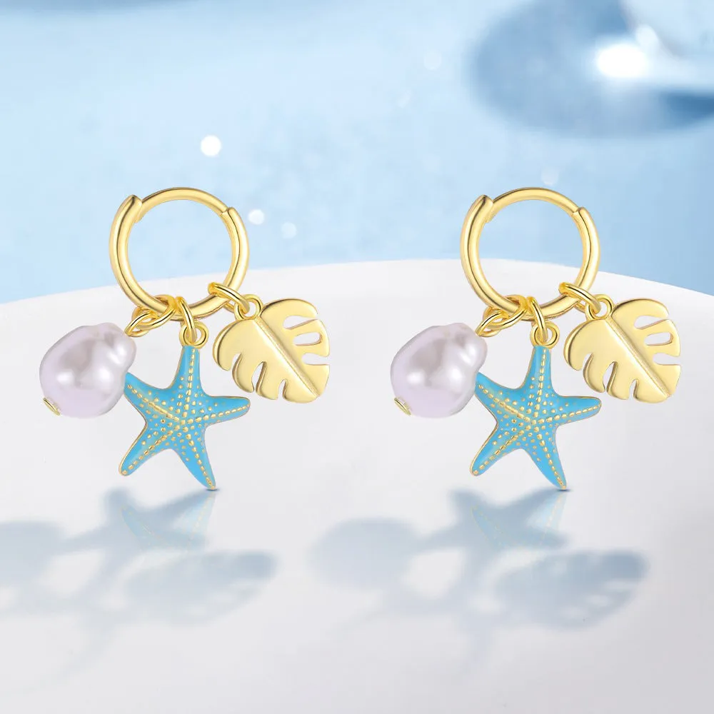 Starfish Huggie Earrings sold by Selenichast product image thumbnail 3