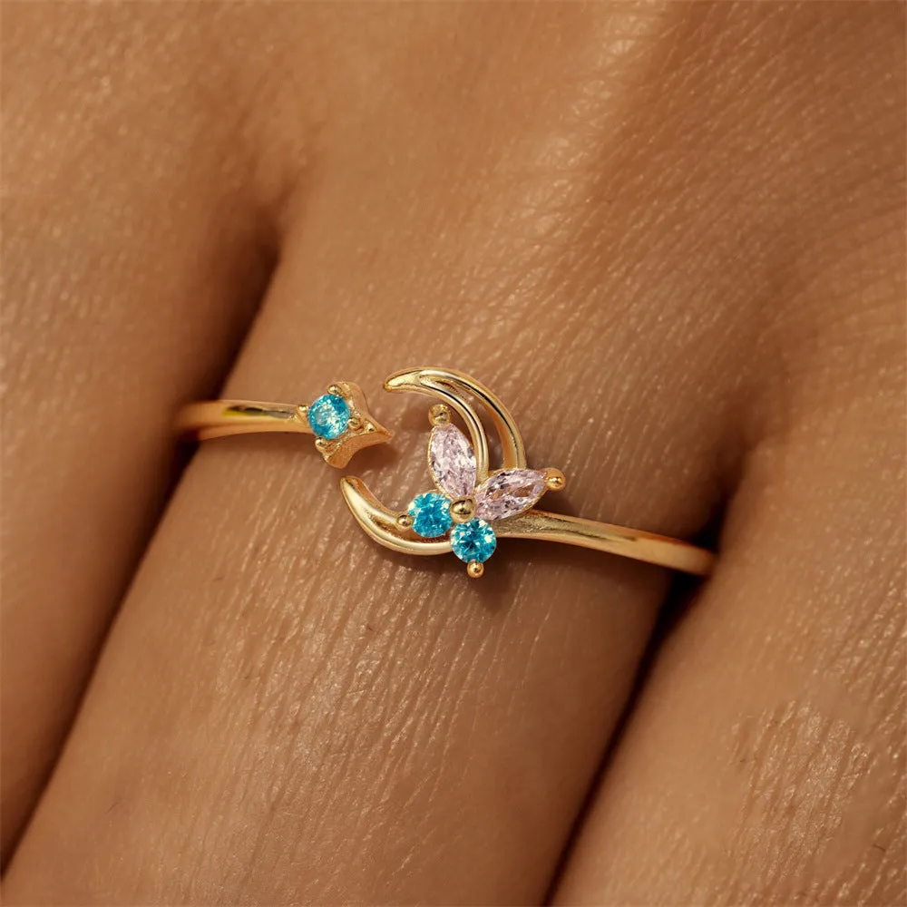 Moon and Buterfly Ring sold by Selenichast product image thumbnail 2