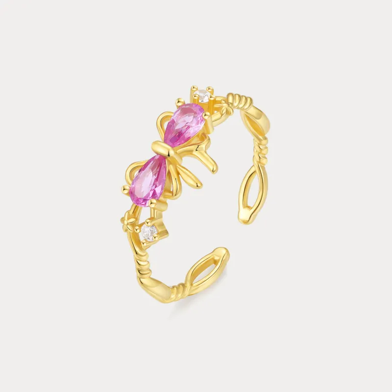 Pink Bow Ring made by Selenichast