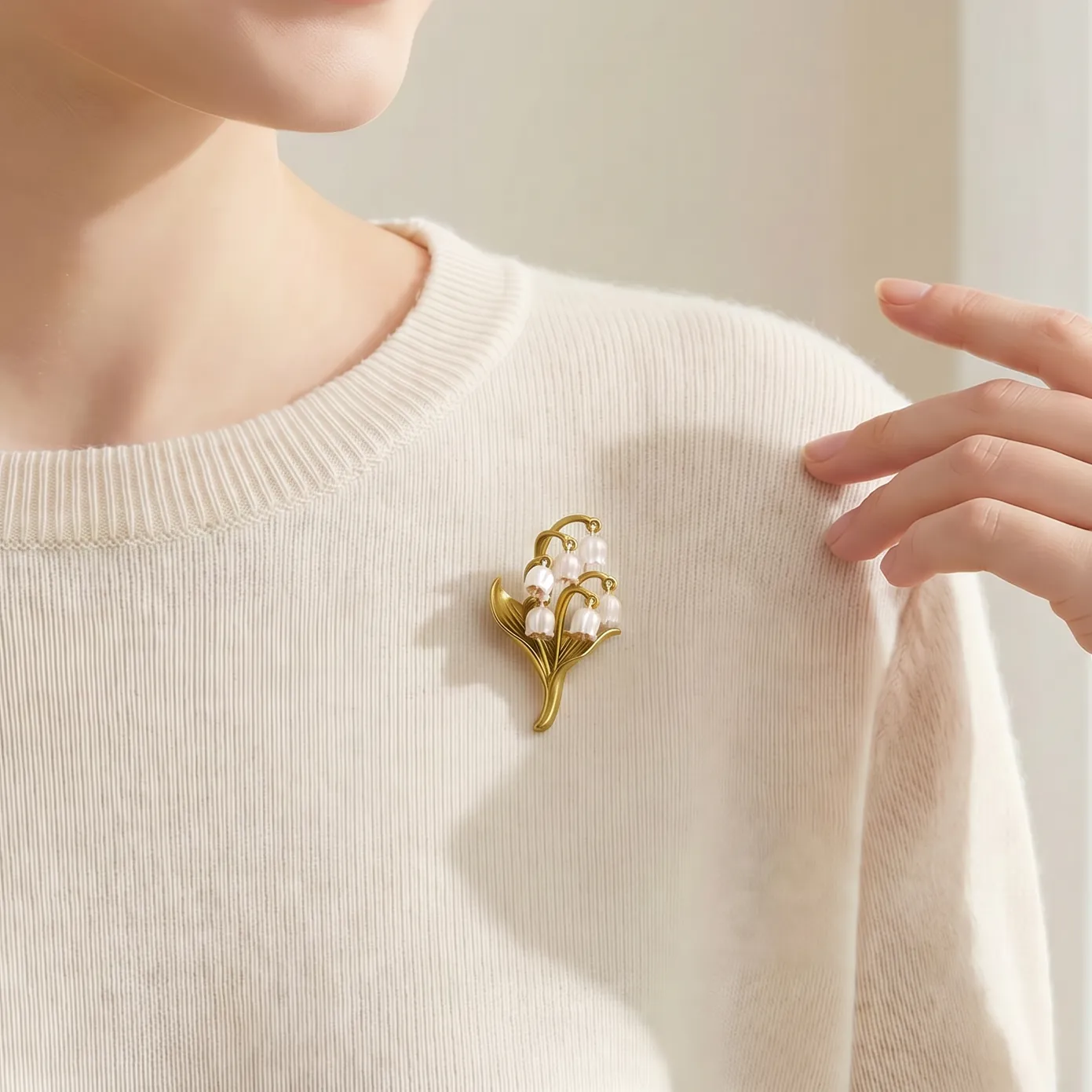 Lily of the Valley Brooch sold by Selenichast product image thumbnail 4