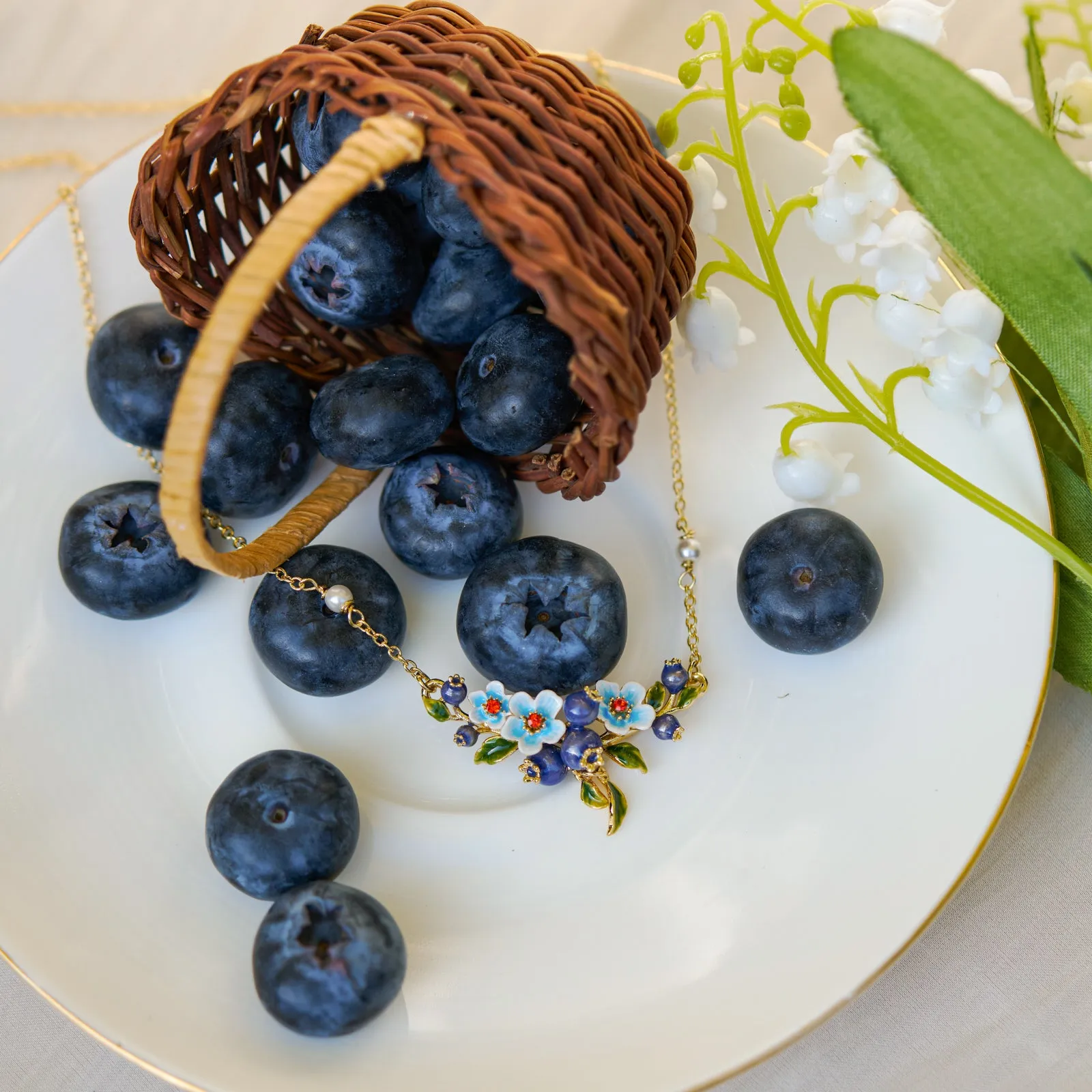 Blueberry Blossom Jewelry Set with Gift Wrapping sold by Selenichast product image thumbnail 2