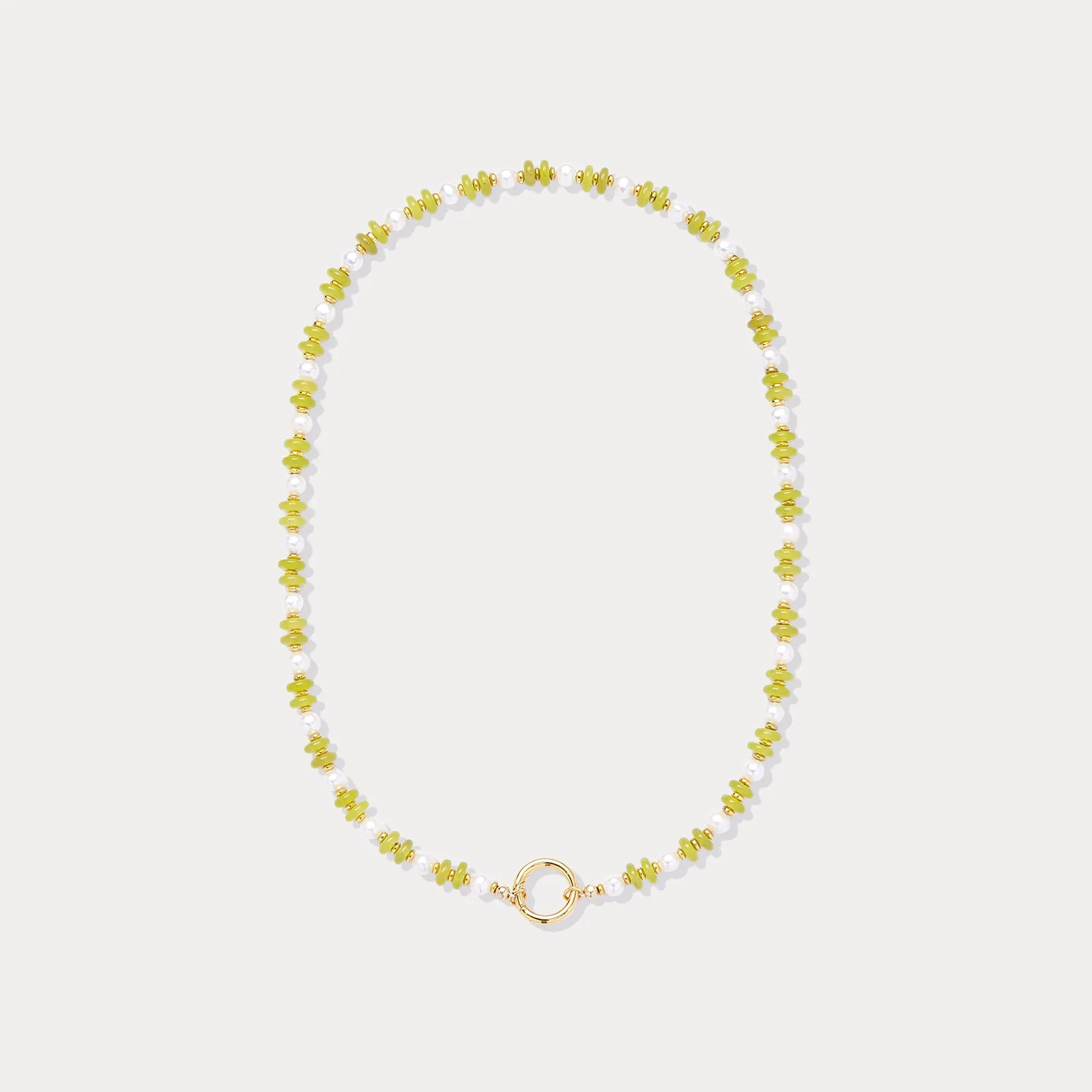 Green Beaded Necklace sold by Selenichast