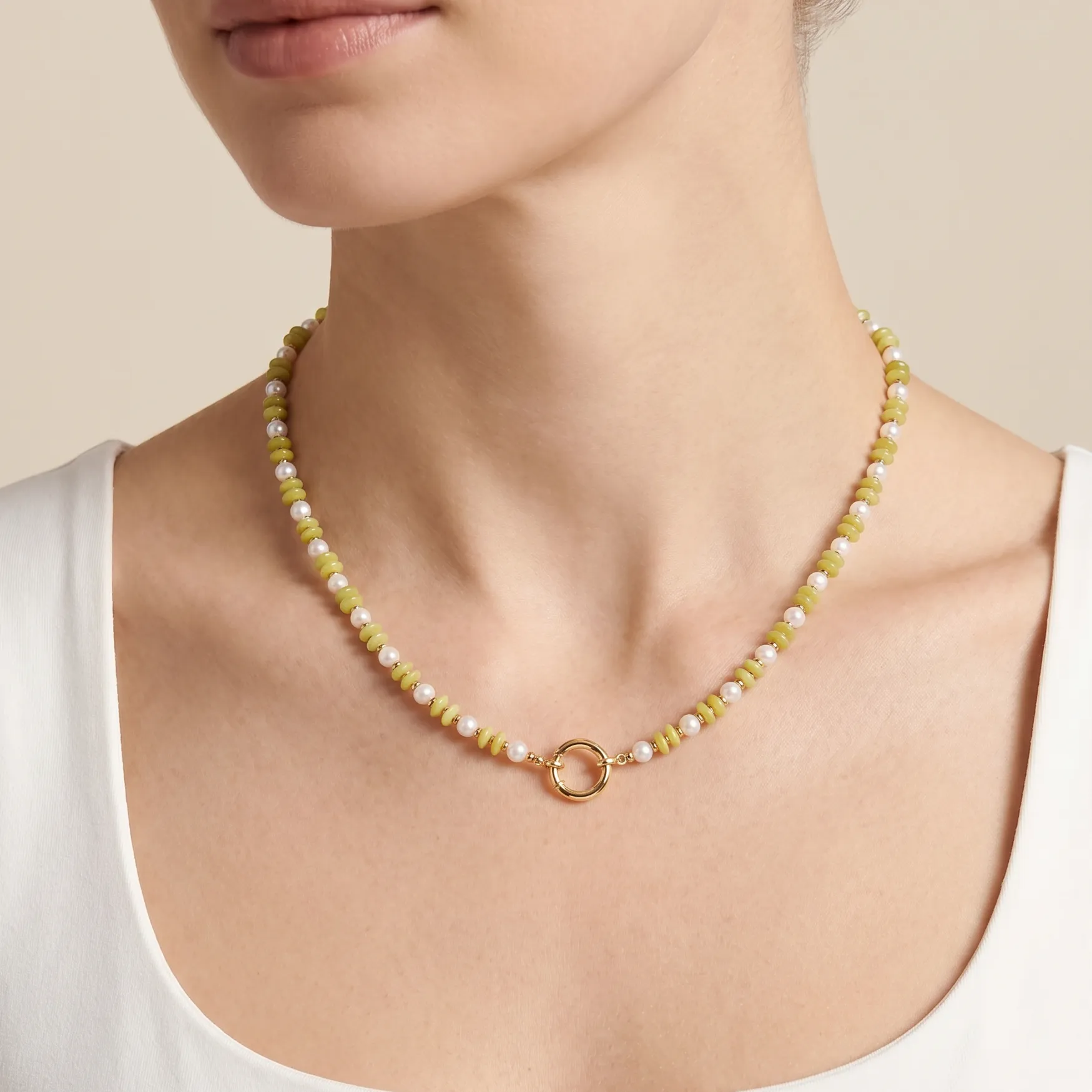 Green Beaded Necklace sold by Selenichast product image thumbnail 2
