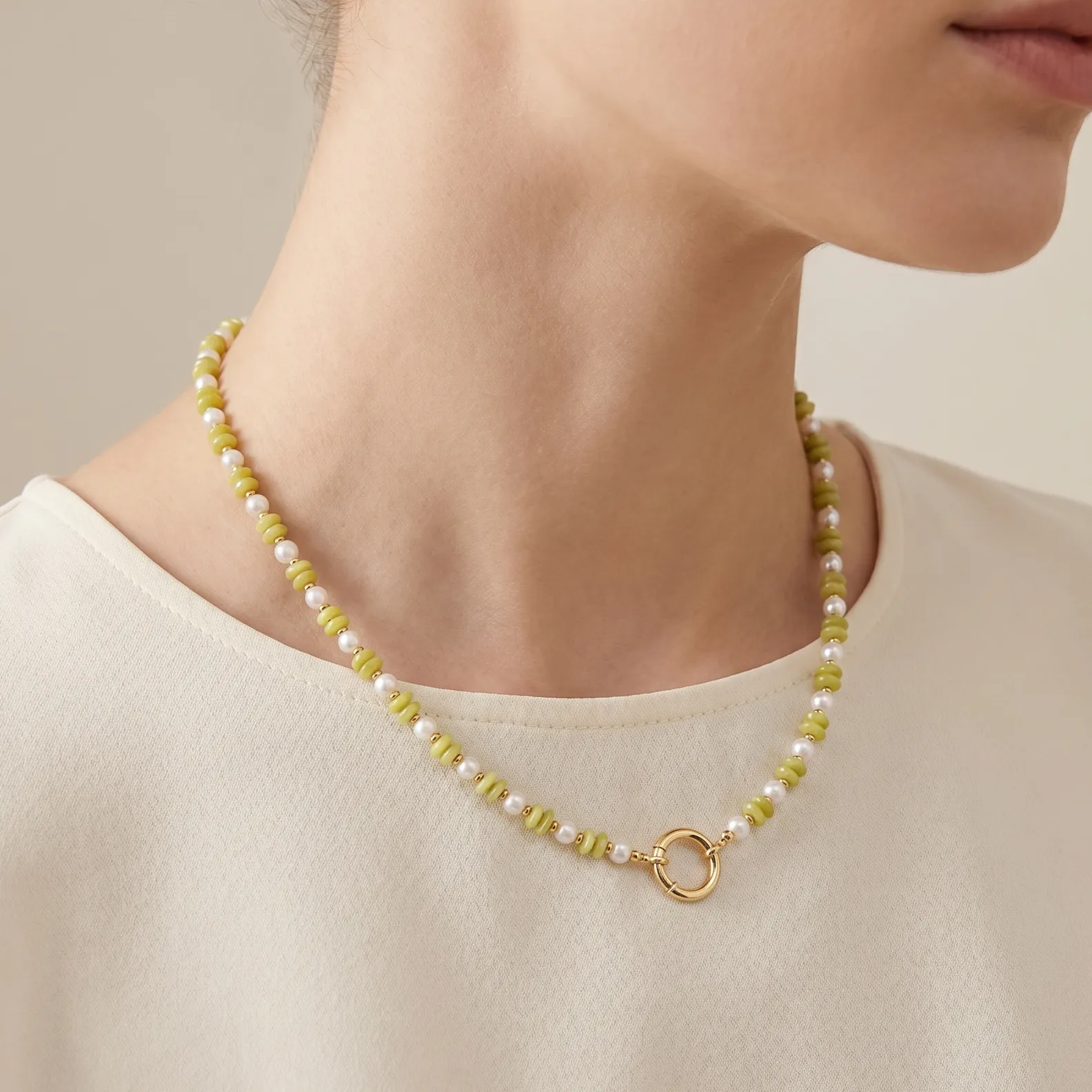Green Beaded Necklace sold by Selenichast product image thumbnail 3