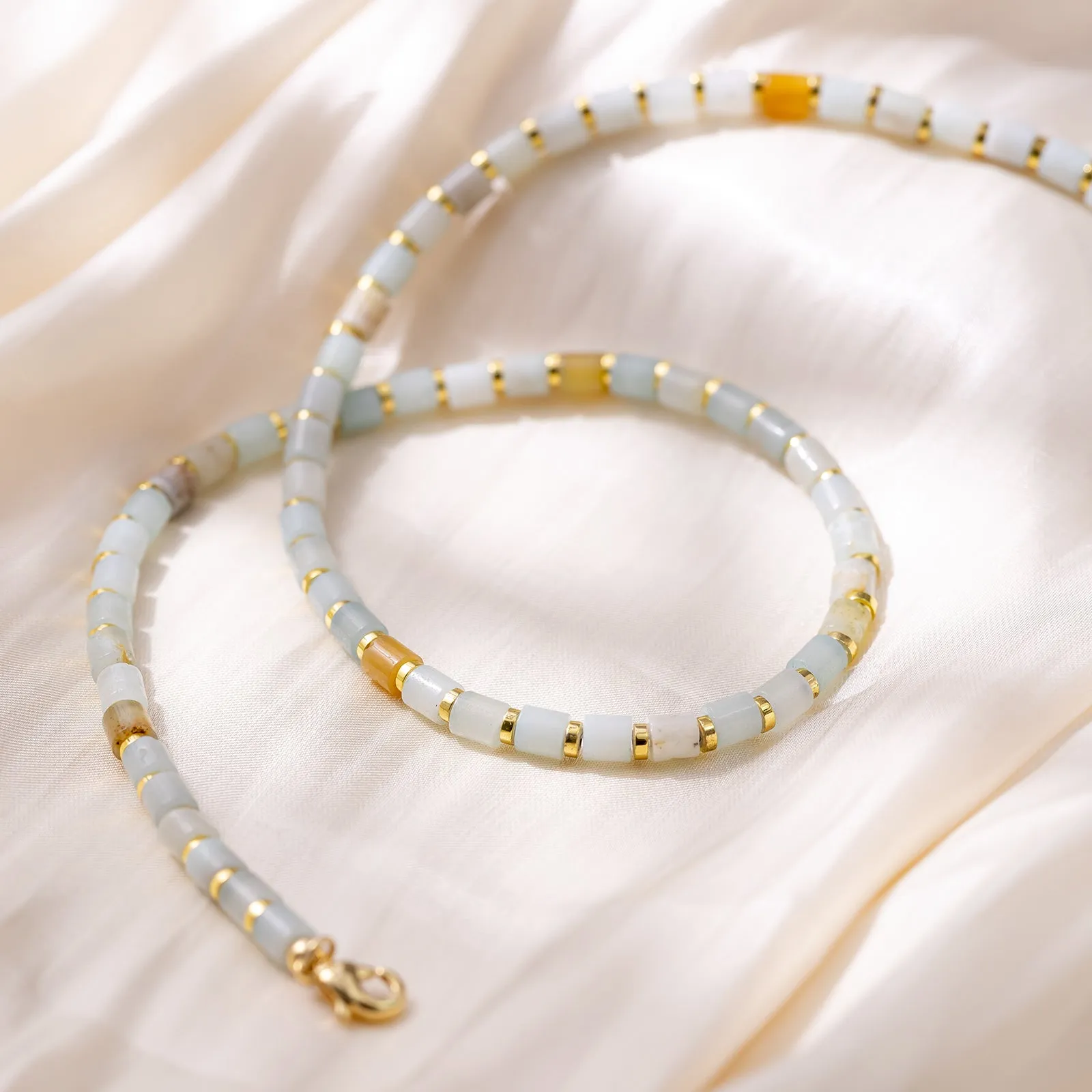 Chalcedony Bead Necklace sold by Selenichast product image thumbnail 3