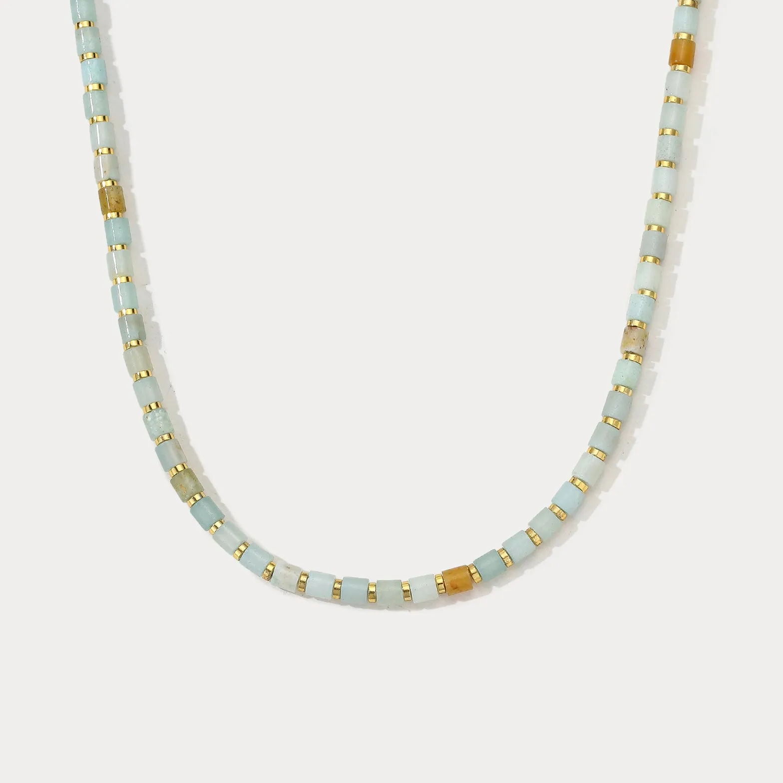 Chalcedony Bead Necklace sold by Selenichast