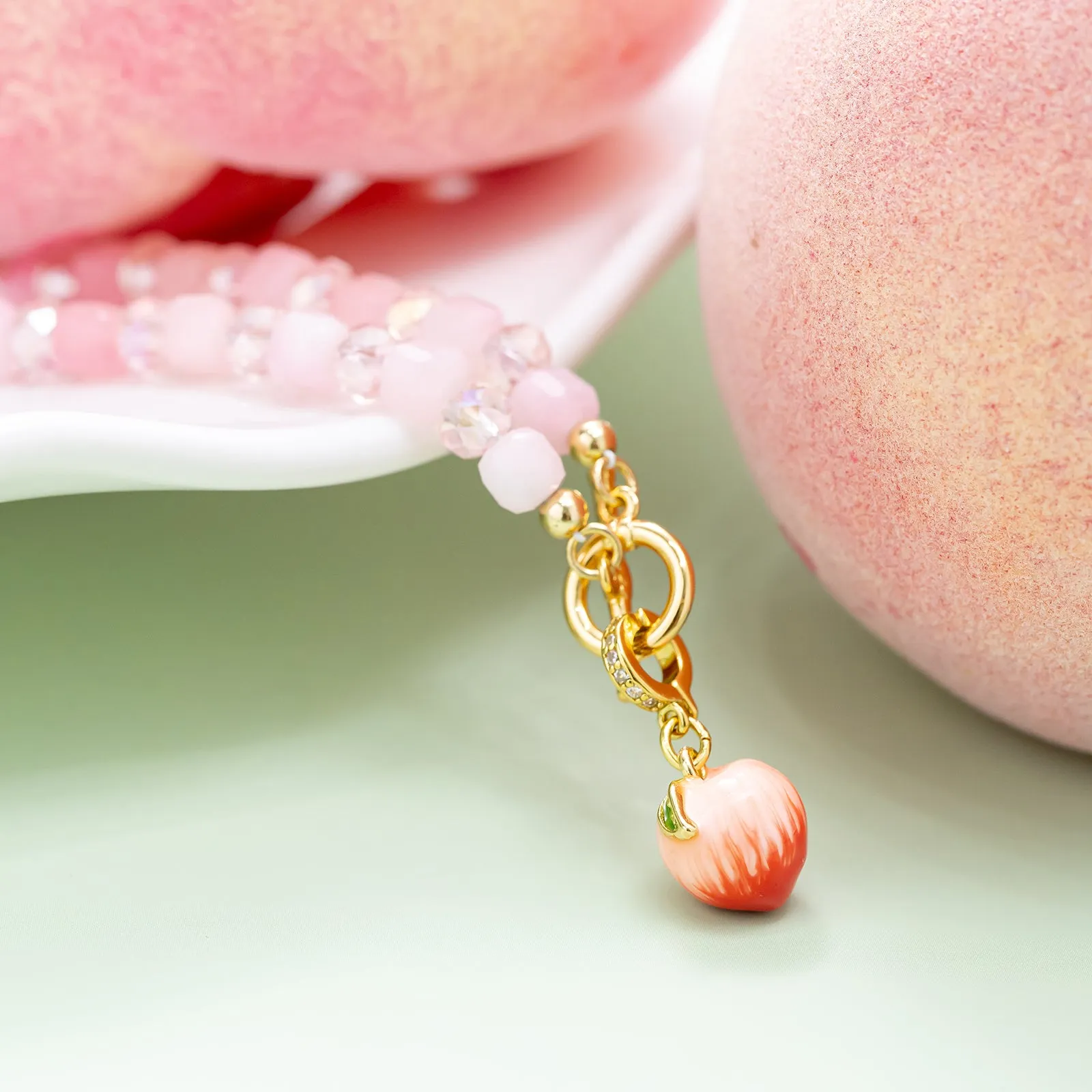 Pink Crystal Beaded Necklace sold by Selenichast product image thumbnail 2