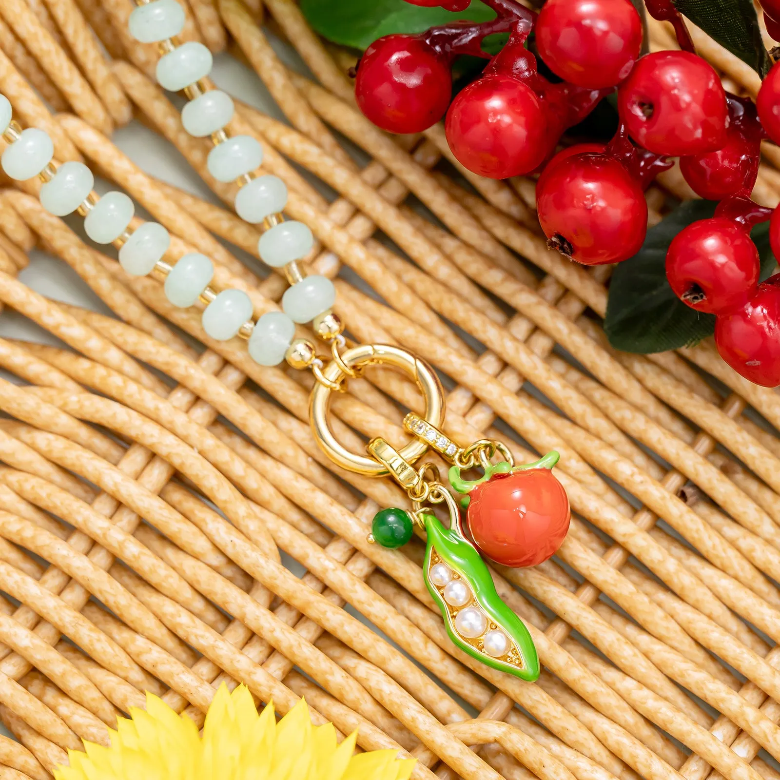 Green Beaded Necklace sold by Selenichast product image thumbnail 4