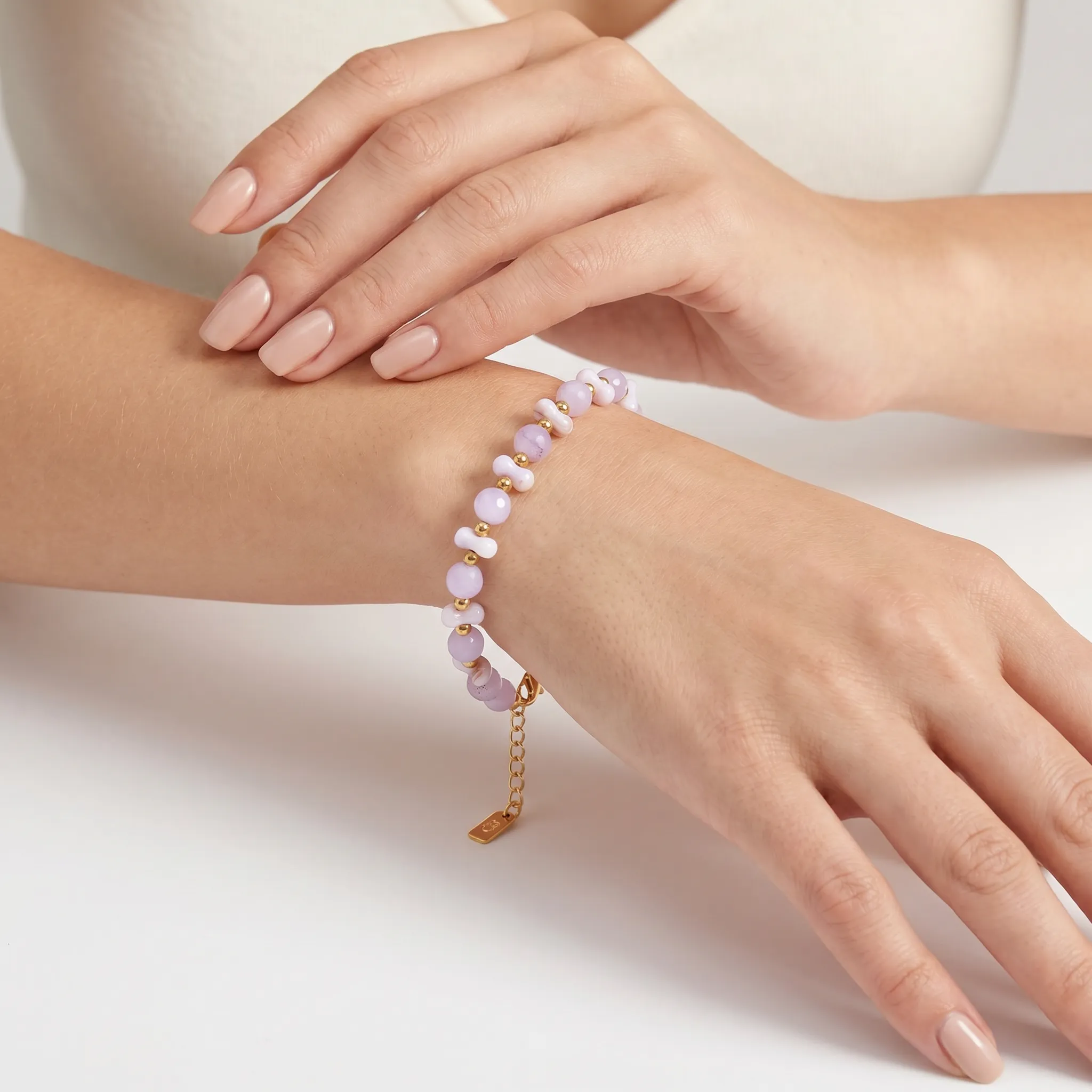 Amethyst Beaded Bracelet sold by Selenichast product image thumbnail 3