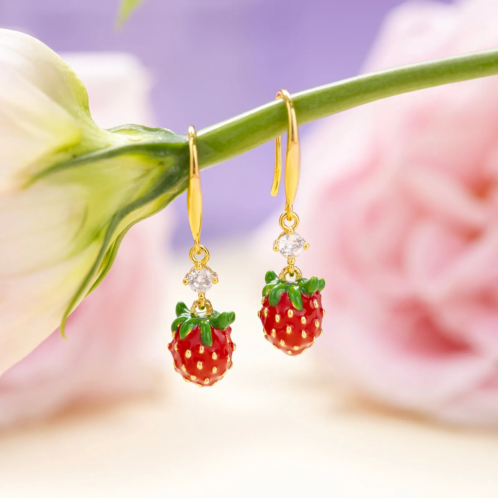 Strawberry Earrings sold by Selenichast product image thumbnail 3