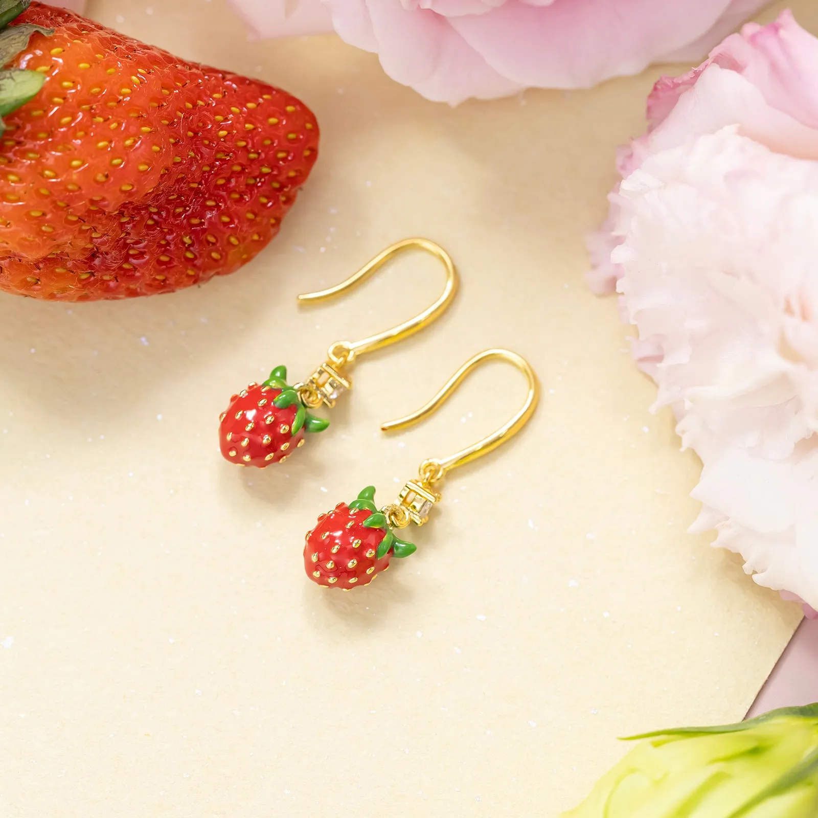 Strawberry Earrings sold by Selenichast product image thumbnail 4