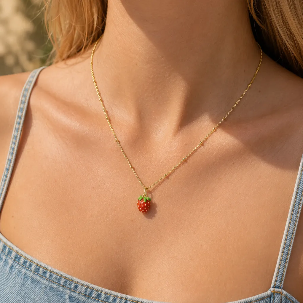 Strawberry Necklace sold by Selenichast product image thumbnail 3