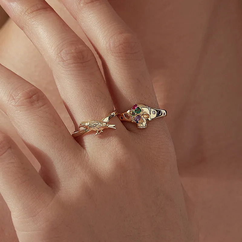 Gemstone Skull Ring sold by Selenichast product image thumbnail 2