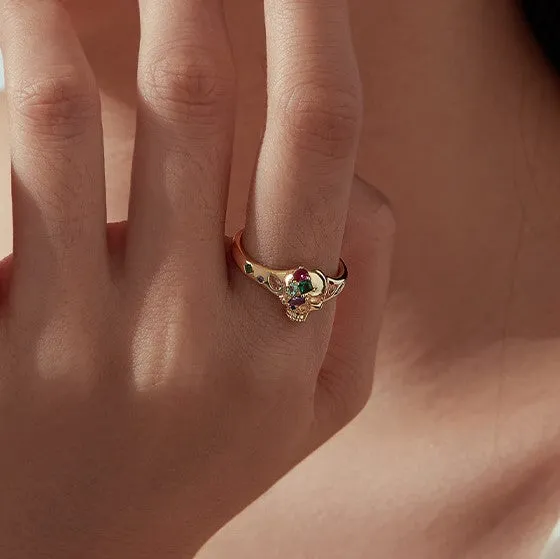 Gemstone Skull Ring sold by Selenichast product image thumbnail 3