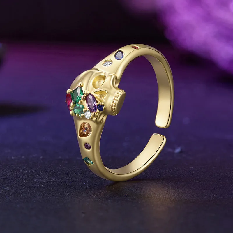 Gemstone Skull Ring sold by Selenichast product image thumbnail 4