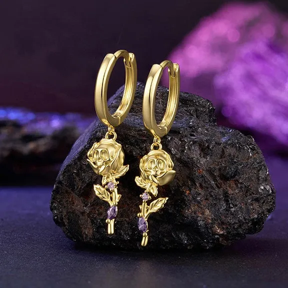 Rose Skull Earrings sold by Selenichast product image thumbnail 3