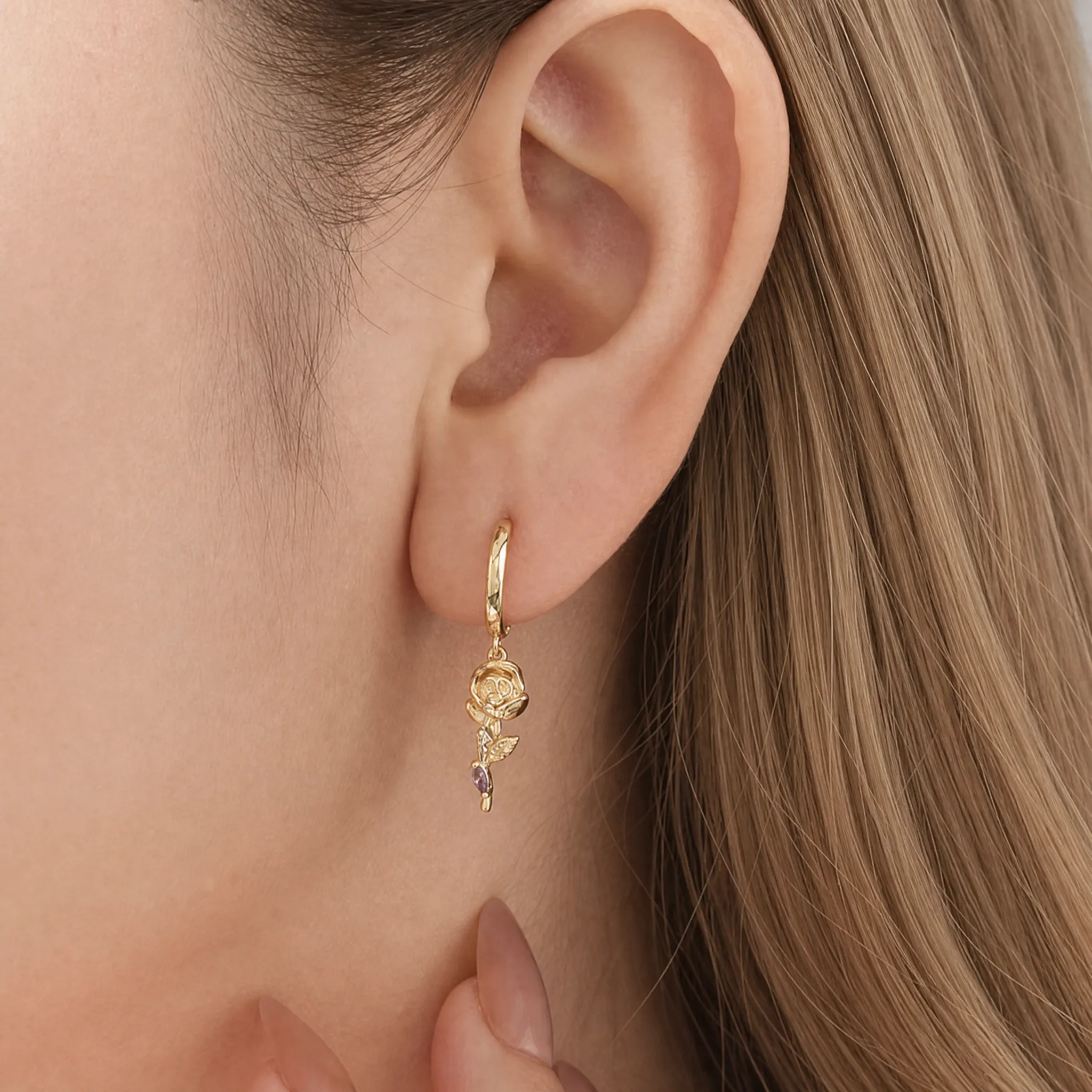 Rose Skull Earrings sold by Selenichast product image thumbnail 2