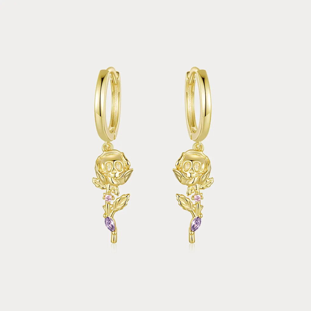 Rose Skull Earrings sold by Selenichast