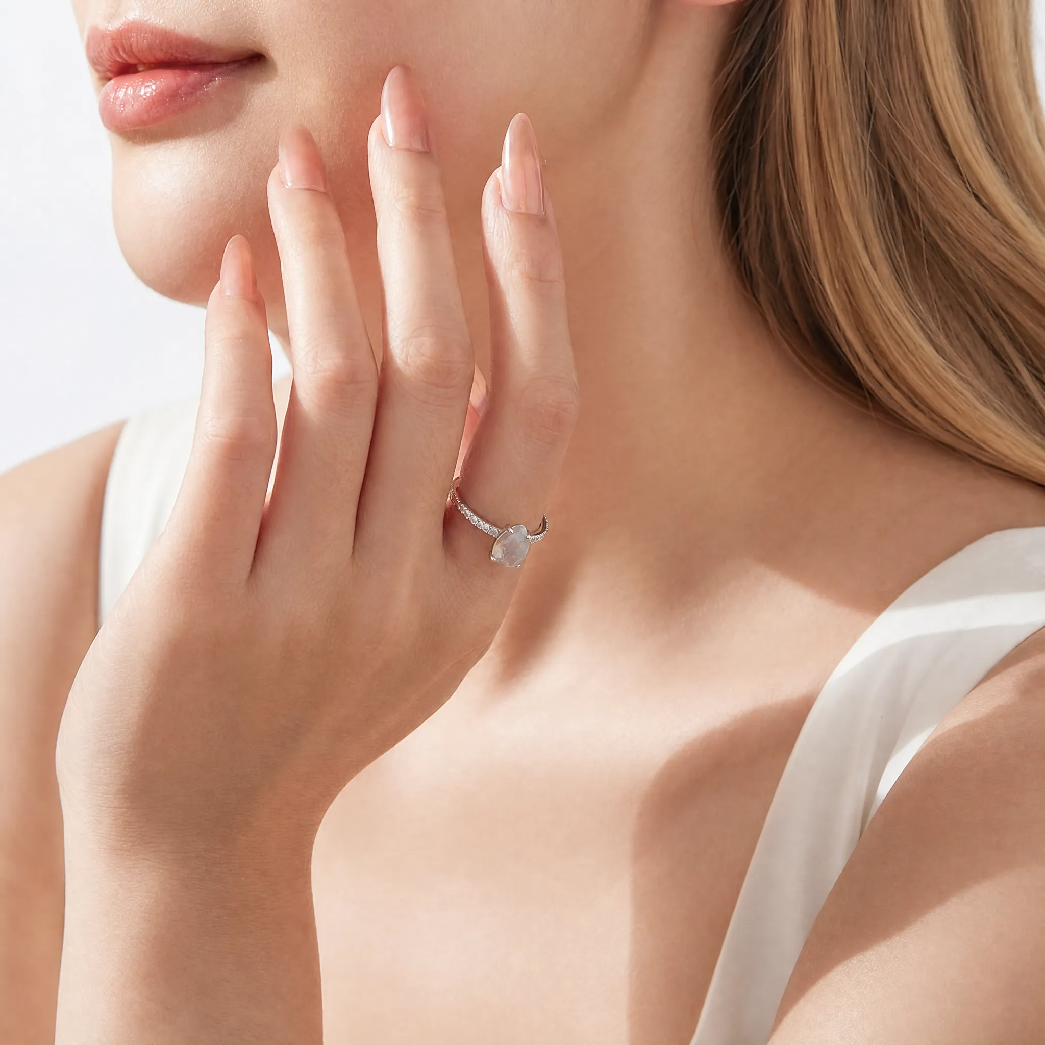 Moonstone Gemstone Ring sold by Selenichast product image thumbnail 2