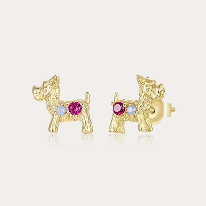 Schnauzer Stud Earrings made by Selenichast