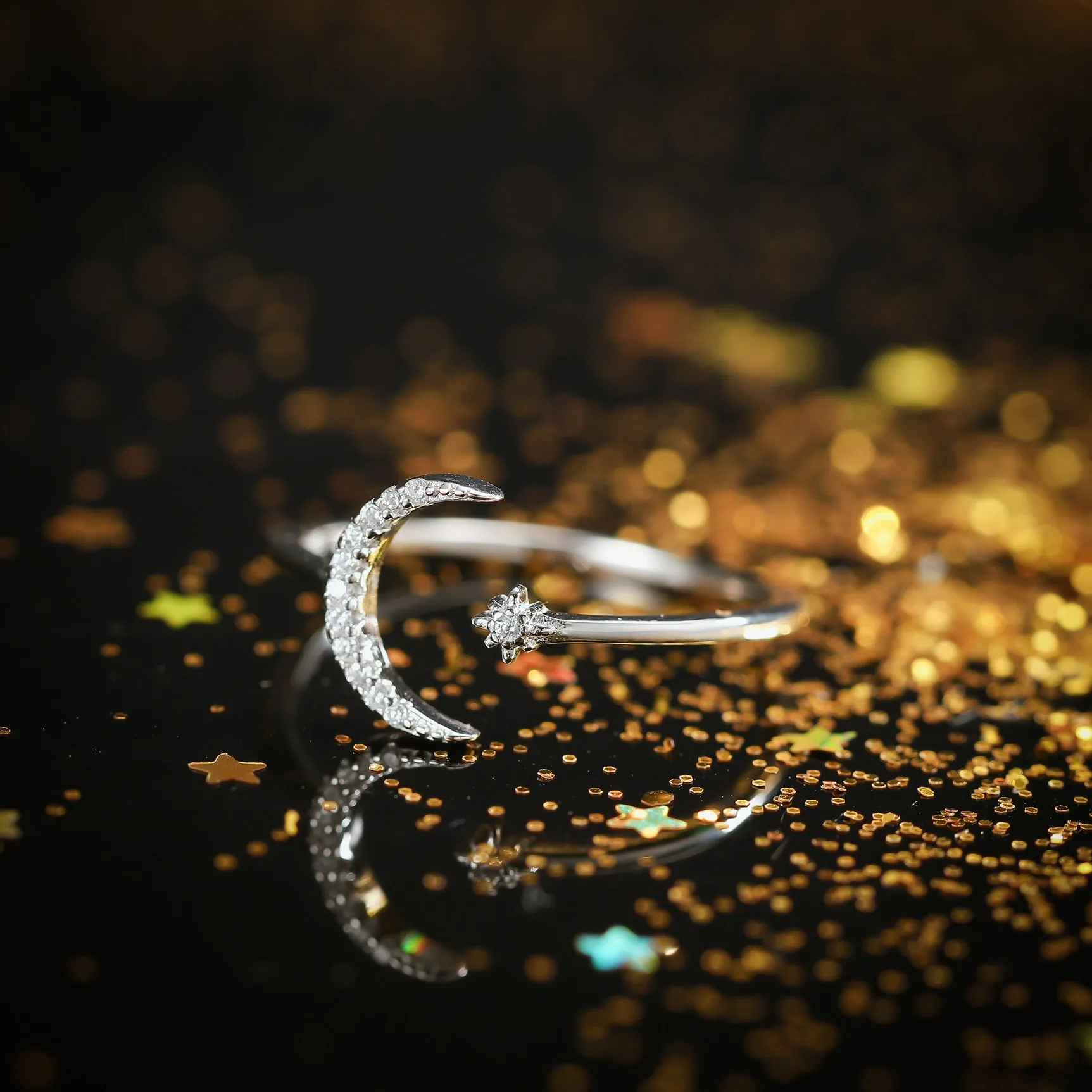 Silver Moon Ring sold by Selenichast product image thumbnail 3