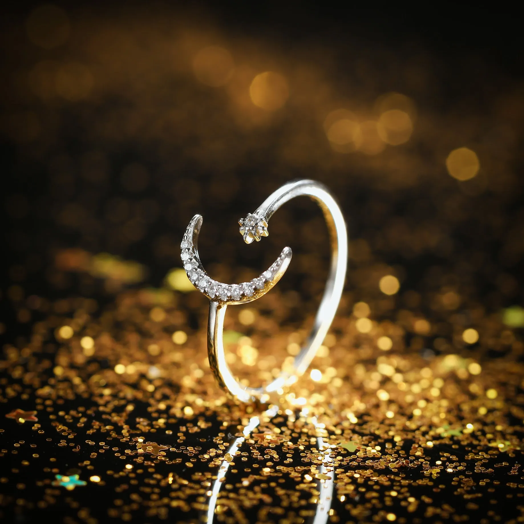 Silver Moon Ring sold by Selenichast product image thumbnail 2