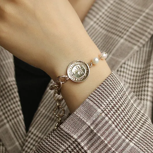 Coin Pearl Bracelet sold by Selenichast product image thumbnail 2