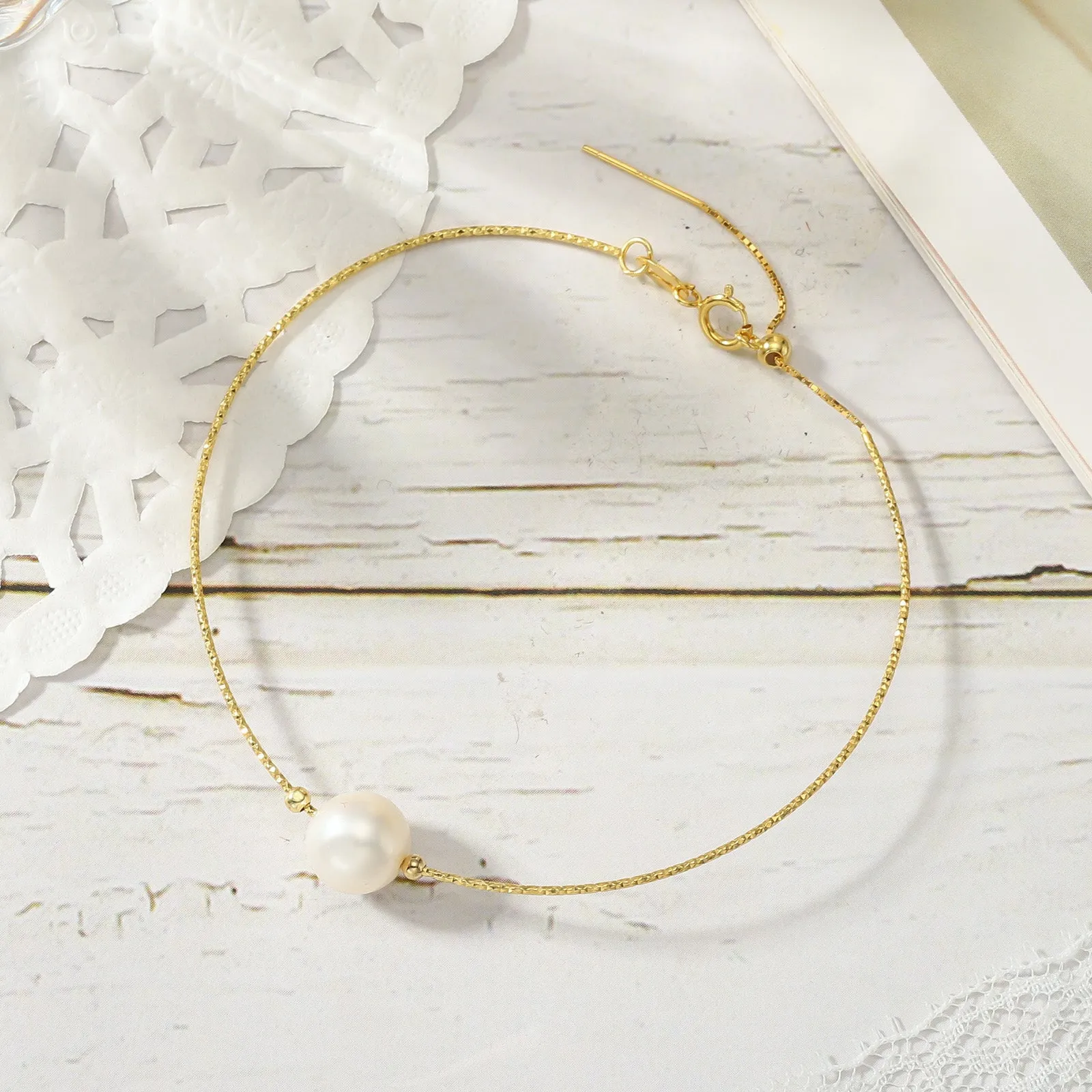 Simple Pearl Bracelet sold by Selenichast product image thumbnail 2