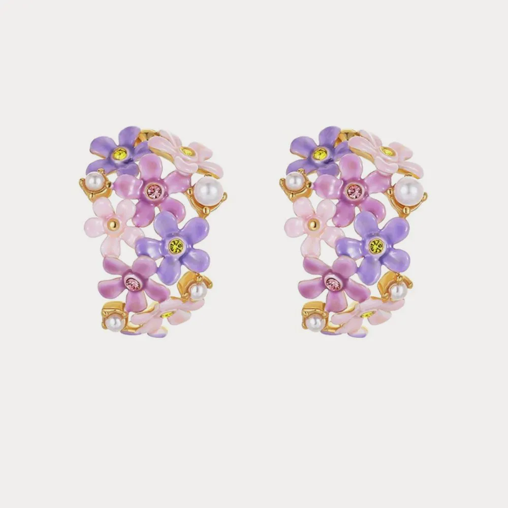 Forget-Me-Not Flowers Earrings sold by Selenichast