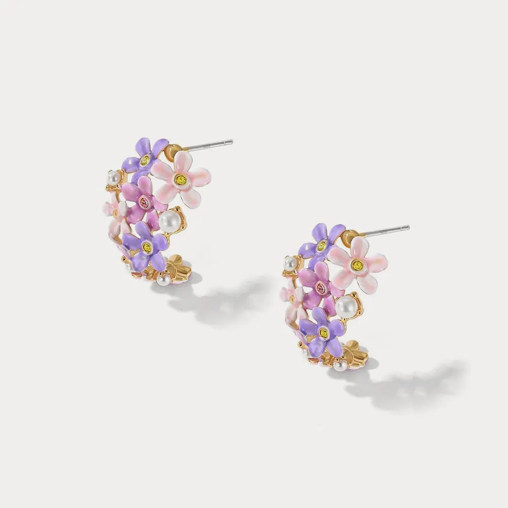 Forget-Me-Not Flowers Earrings sold by Selenichast product image thumbnail 5