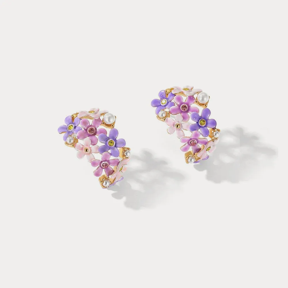 Forget-Me-Not Flowers Earrings sold by Selenichast product image thumbnail 4