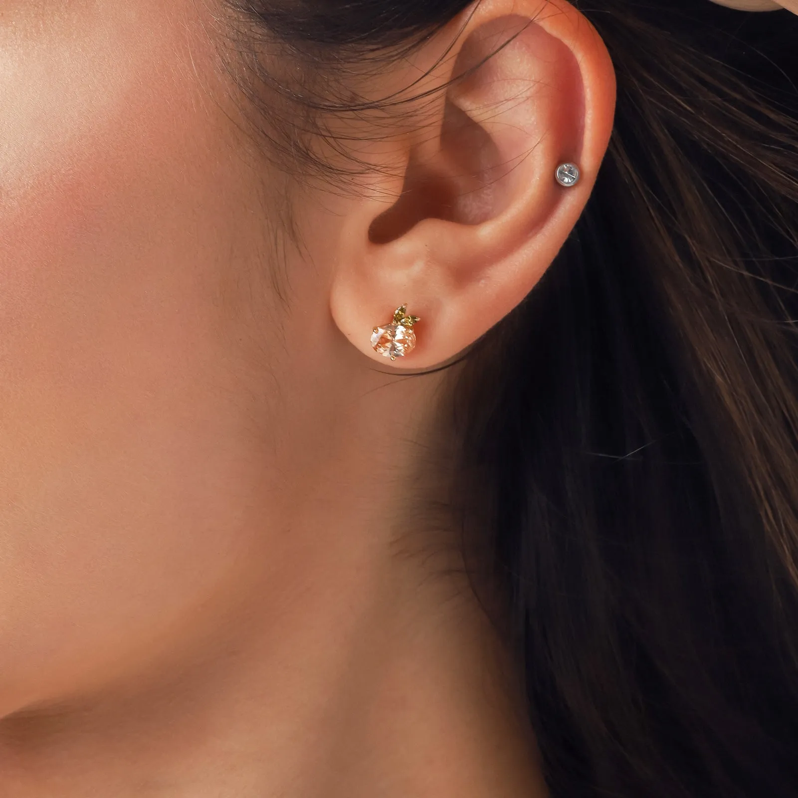 Peach Summer Stud Earrings sold by Selenichast product image thumbnail 3