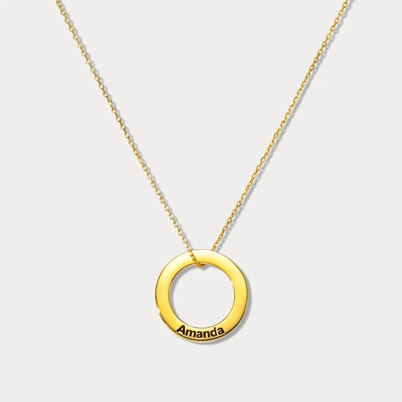 Linked Circle Custom Name Necklace sold by Selenichast