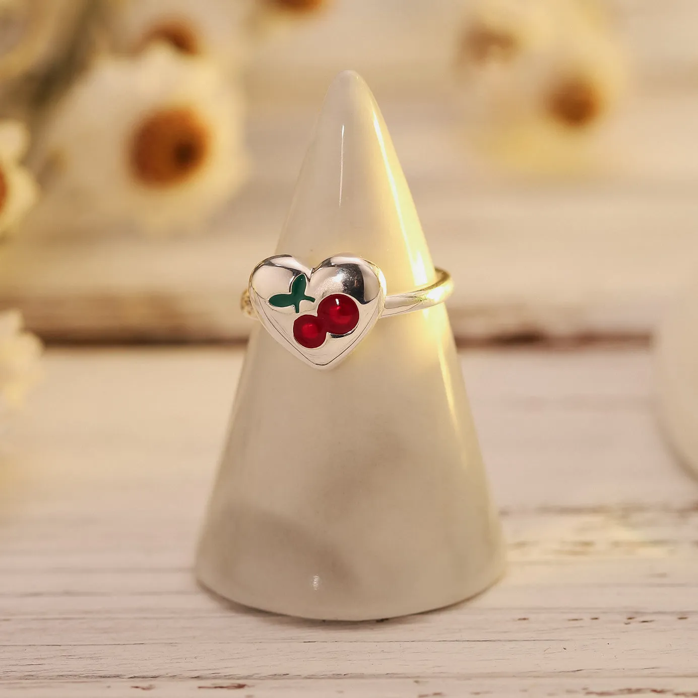Silver Cherry Ring sold by Selenichast product image thumbnail 2