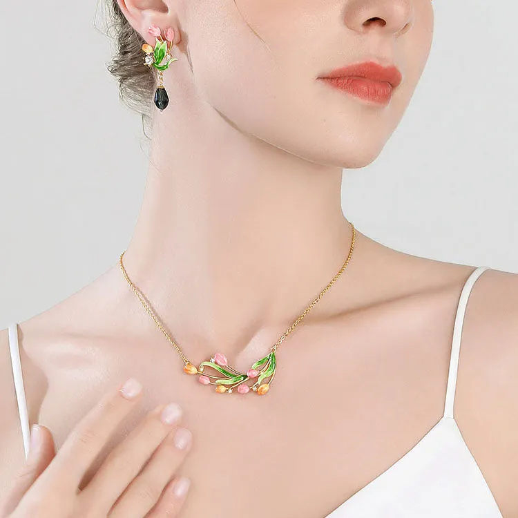 Enamel Tulip Necklace sold by Selenichast product image thumbnail 4