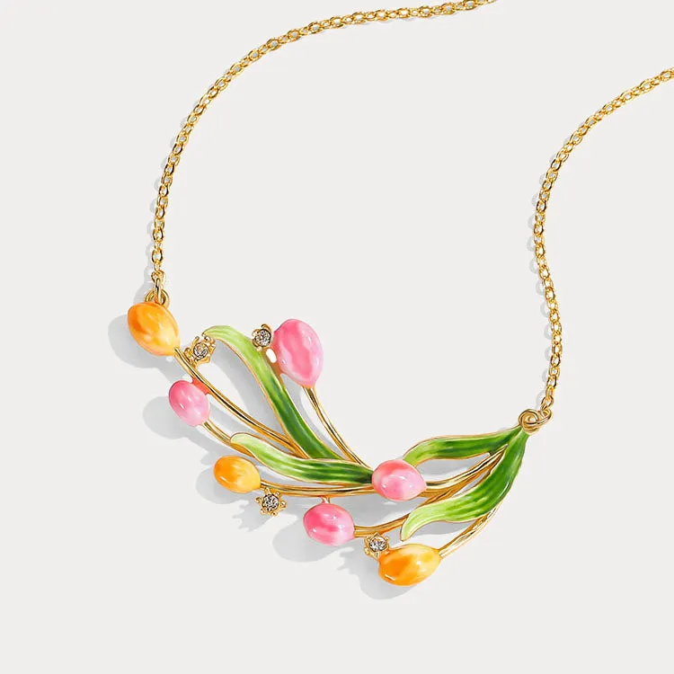 Enamel Tulip Necklace sold by Selenichast product image thumbnail 5