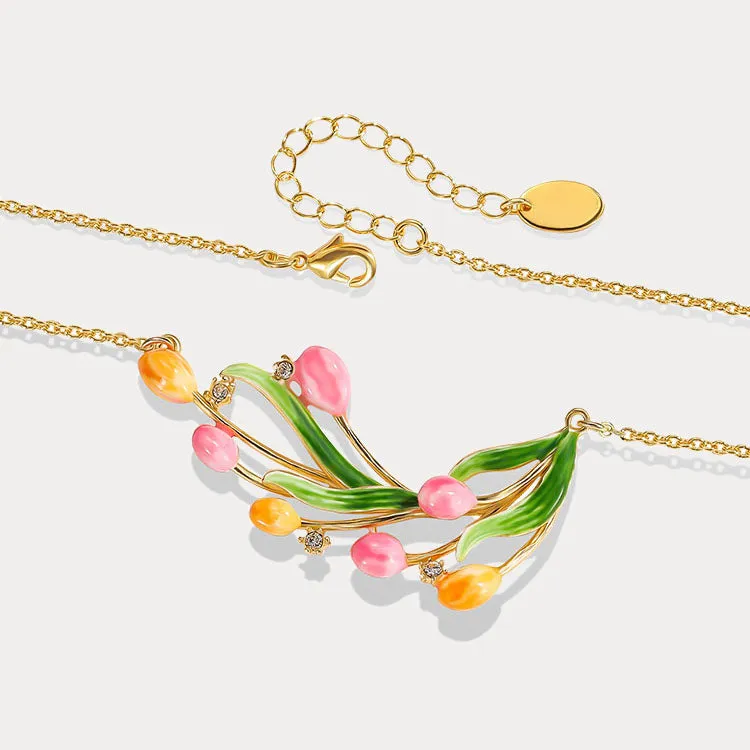 Enamel Tulip Necklace sold by Selenichast product image thumbnail 3
