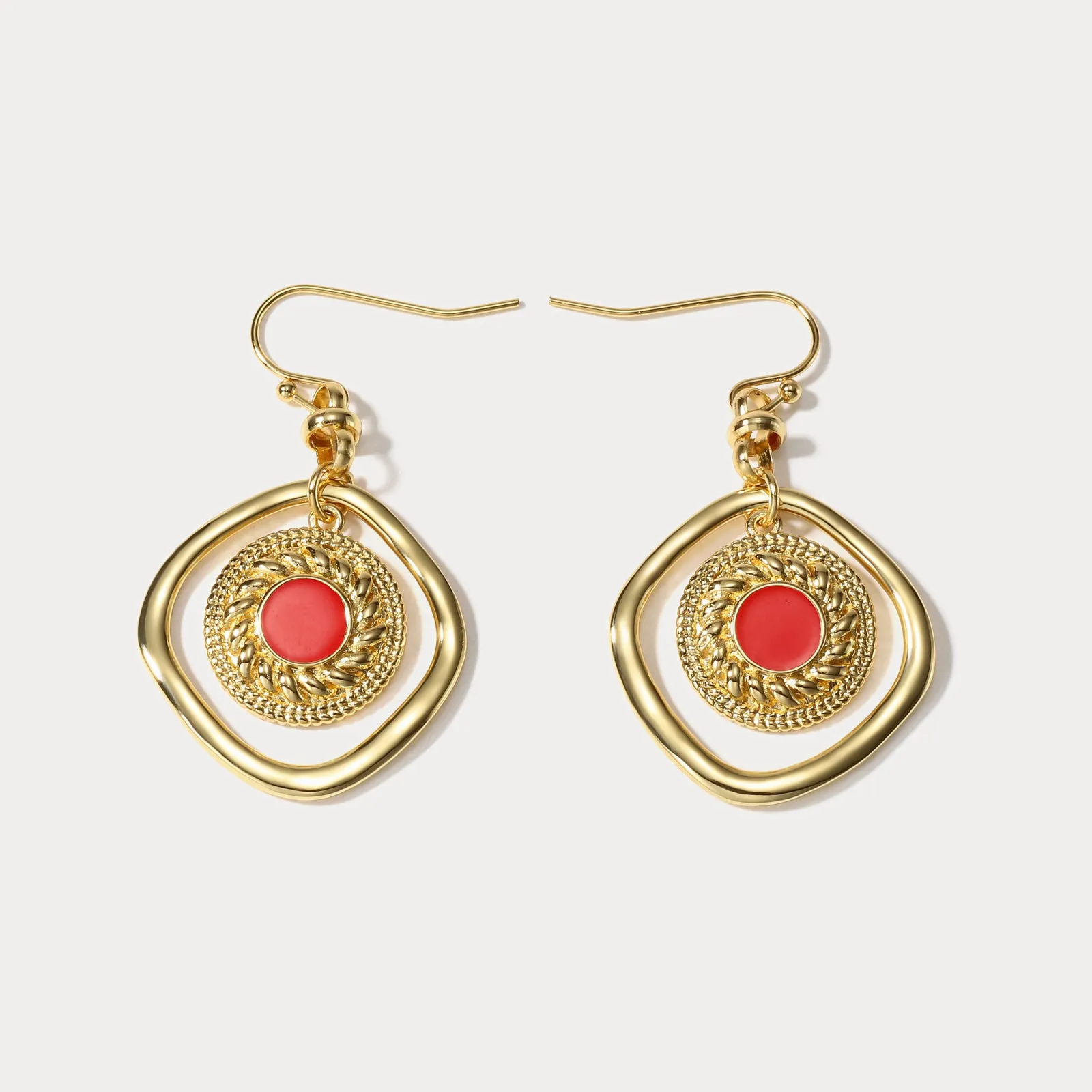 Red Hoop Earrings sold by Selenichast