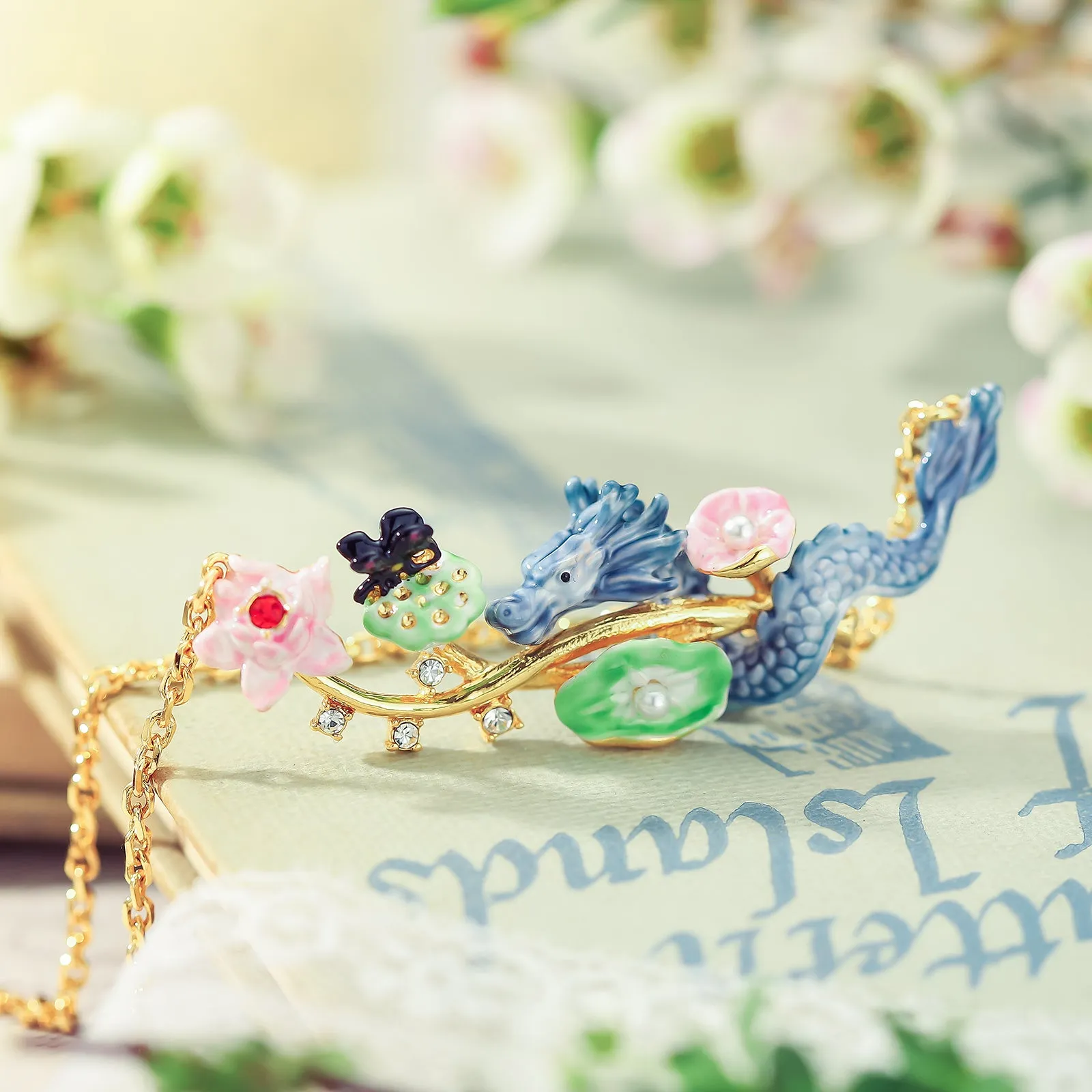 Dragon Lotus Necklace sold by Selenichast product image thumbnail 3