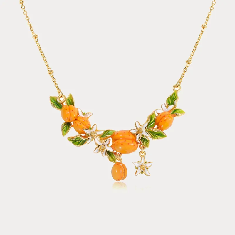 Golden Plum Flower Necklace sold by Selenichast