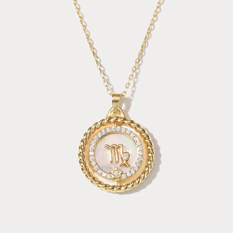 Virgo Galaxy Constellation Pendant Necklace sold by Selenichast