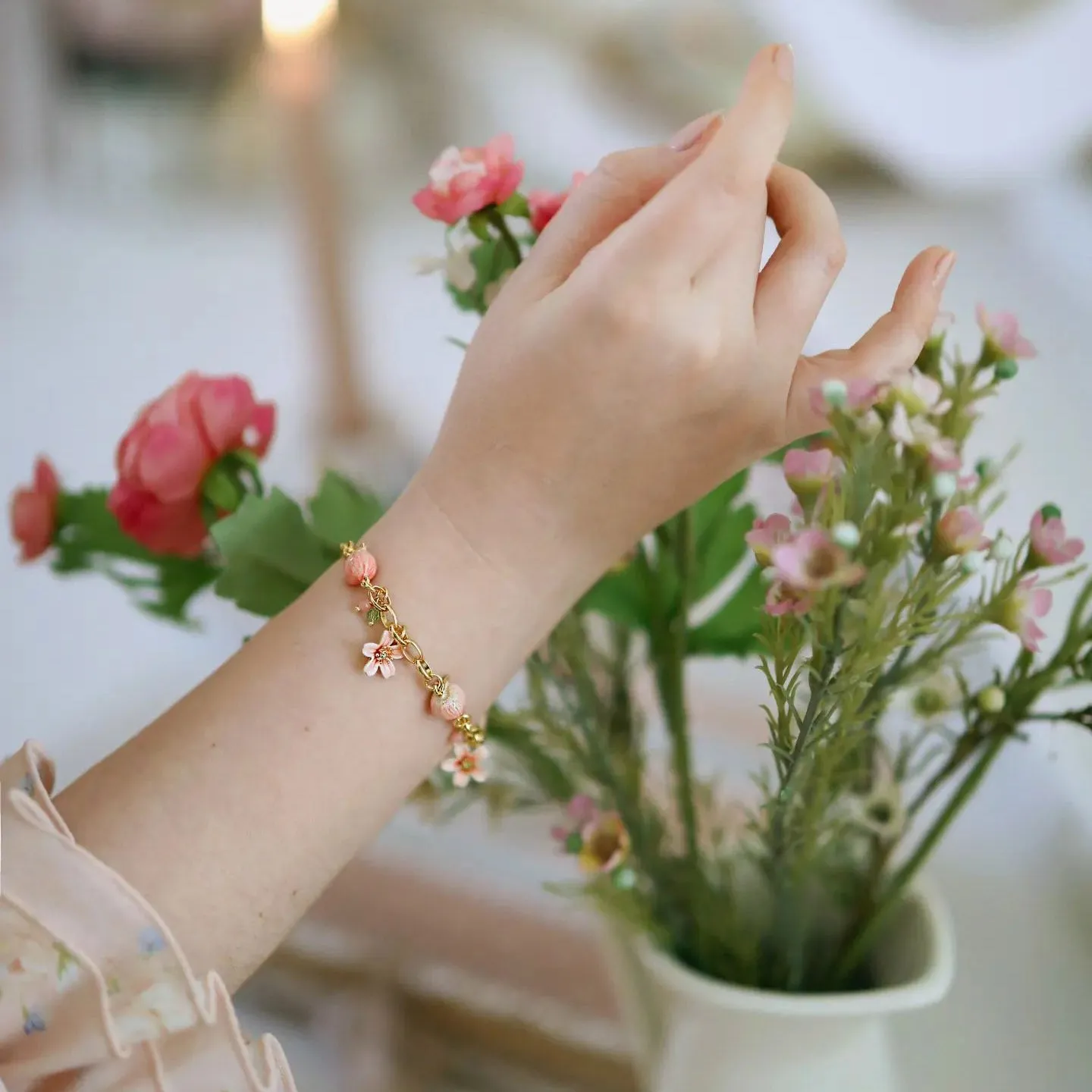 Peach Blossom Bracelet sold by Selenichast product image thumbnail 2