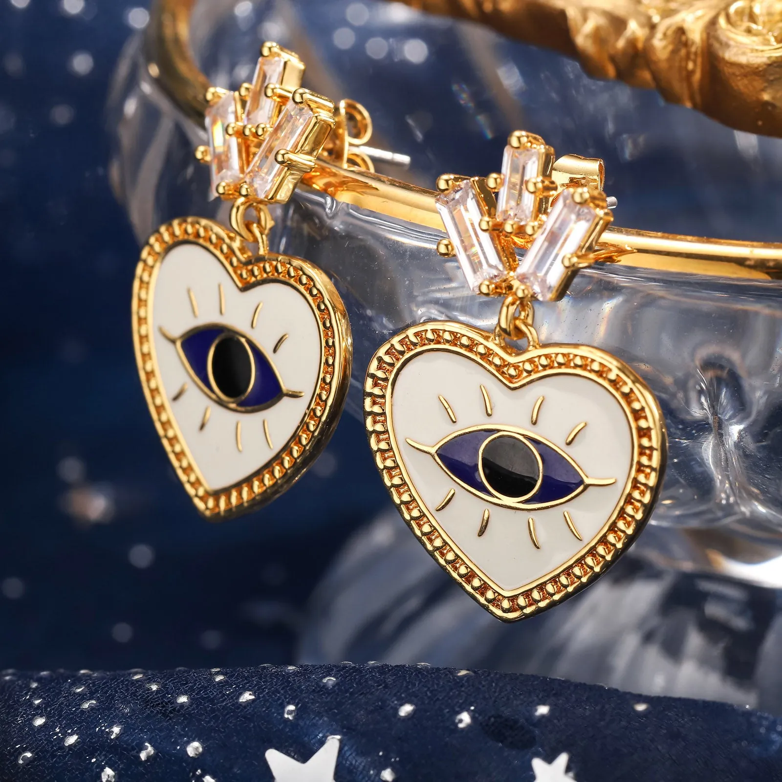 Evil Eye Earrings sold by Selenichast product image thumbnail 4