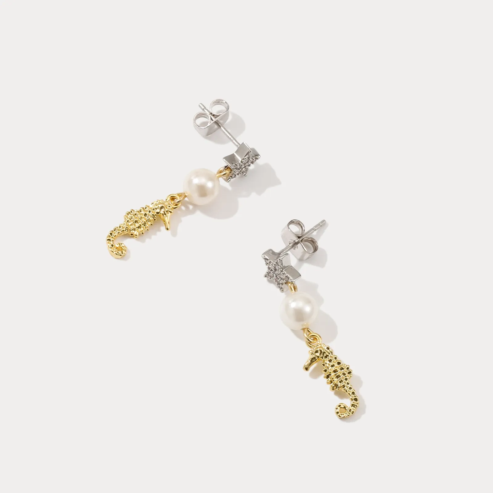 Seahorse Star Earrings sold by Selenichast product image thumbnail 4