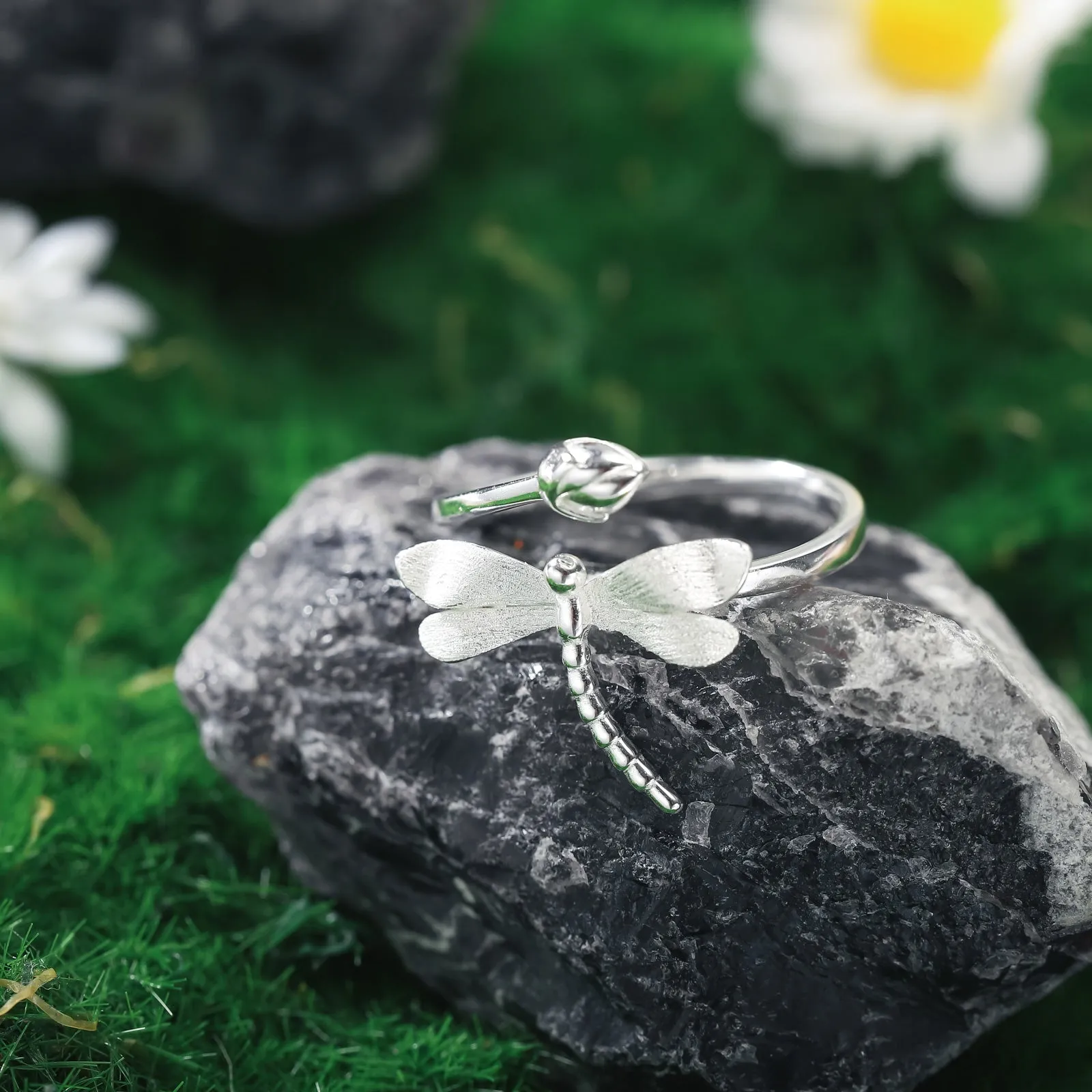 Dragonfly & Lotus Bud Ring sold by Selenichast product image thumbnail 2