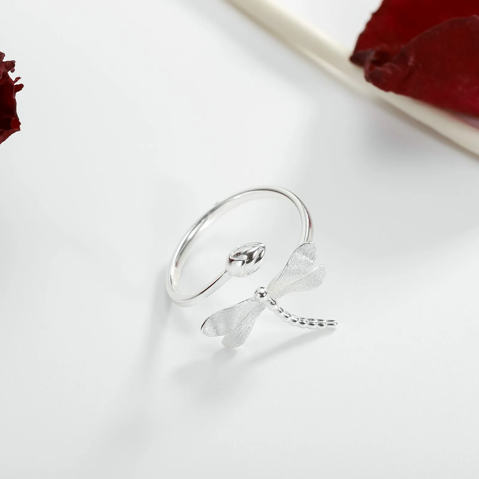 Dragonfly & Lotus Bud Ring sold by Selenichast product image thumbnail 5